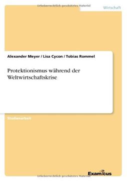 portada Protektionismus während der Weltwirtschaftskrise (German Edition)
