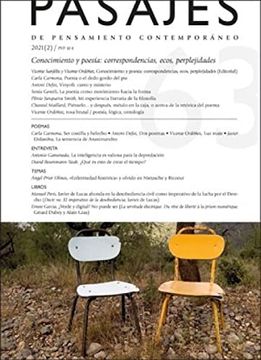 portada Conocimiento y Poesía: Correspondencias, Ecos, Perplejidades: Pasajes, 63