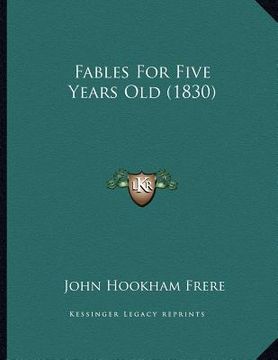 portada fables for five years old (1830) (in English)