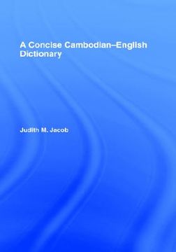 portada a concise camodian-english dictionary (en Inglés)