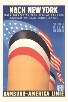 portada Vintage Journal Hamburg America Line, Ship Funnel (en Inglés)