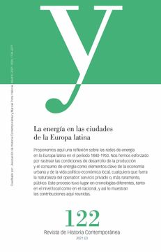 portada Revista Ayer 122 - la Energía en las Ciudades de la Europa Latina (in Spanish)
