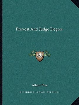 portada provost and judge degree (en Inglés)