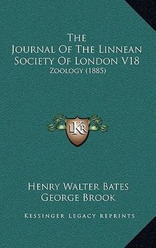 portada the journal of the linnean society of london v18: zoology (1885) (in English)