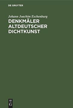 portada Denkmäler Altdeutscher Dichtkunst (en Alemán)