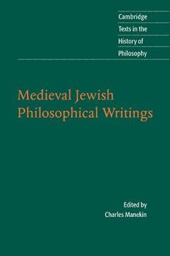 portada Medieval Jewish Philosophical Writings Paperback (Cambridge Texts in the History of Philosophy) (en Inglés)