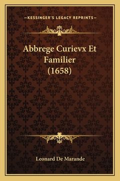 portada Abbrege Curievx Et Familier (1658) (en Francés)