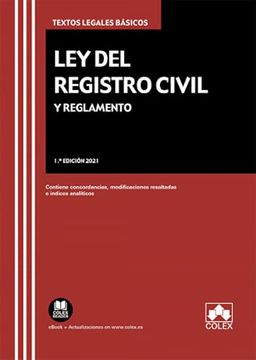 portada Ley del Registro Civil y Reglamento 2021
