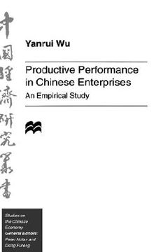 portada productive performance in chinese enterprises: an empirical study (en Inglés)