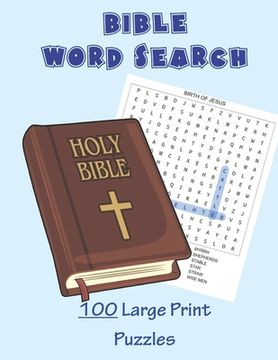 portada Bible Word Search - 100 Large Print Puzzles (en Inglés)