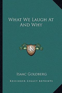 portada what we laugh at and why (en Inglés)