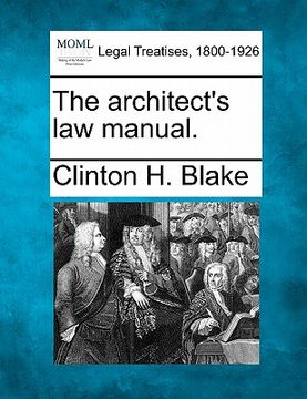 portada the architect's law manual. (en Inglés)