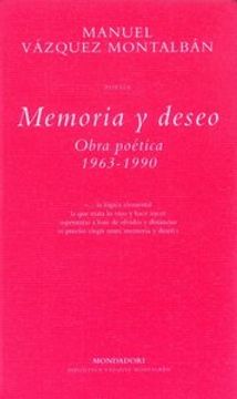 portada Memoria y deseo: Obra poética 1963-1990 (BIBLIOTECA VAZQUEZ MONTALBAN)
