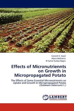 portada effects of micronutriennts on growth in micropropagated potato (en Inglés)