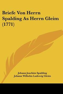 portada briefe von herrn spalding as herrn gleim (1771) (en Inglés)