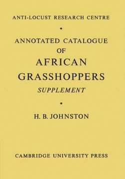 portada Annotated Catalogue of African Grasshoppers: Supplement (en Inglés)