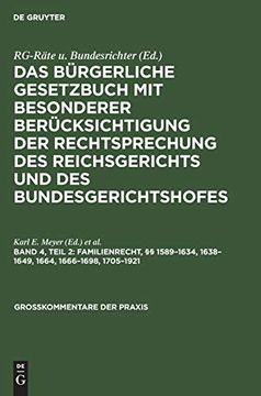 portada Familienrecht, §§ 1589-1634, 1638-1649, 1664, 1666-1698, 1705-1921 (en Alemán)