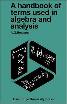 portada A Handbook of Terms Used in Algebra and Analysis (en Inglés)