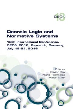 portada Deontic Logic and Normative Systems. 13Th International Conference, Deon 2016 (in English)
