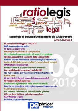 portada Ratio Legis (Numero 6, Anno 2016) (en Italiano)