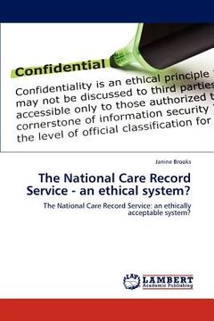 portada the national care record service - an ethical system? (in English)