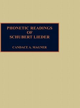 portada phonetic readings of schubert lieder (en Inglés)