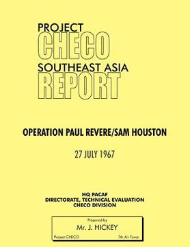 portada project checo southeast asia study: operation paul revere/sam houston (en Inglés)