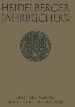 portada Heidelberger Jahrbücher (en Alemán)