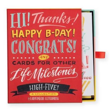 portada Ladyfingers Letterpress High Five Greeting Card Assortment