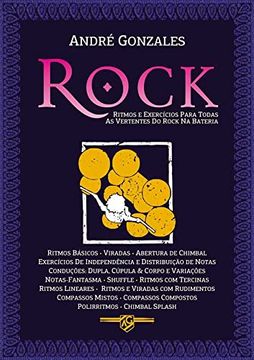 portada Método Para Bateria - Rock: Ritmos e Exercícios Para Todas as Vertentes do Rock na Bateria