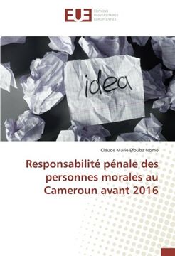 portada Responsabilité pénale des personnes morales au Cameroun avant 2016