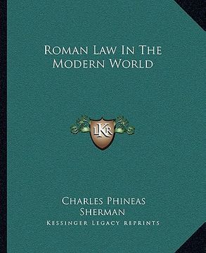 portada roman law in the modern world (en Inglés)