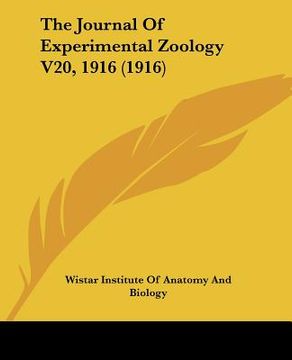 portada the journal of experimental zoology v20, 1916 (1916) (en Inglés)