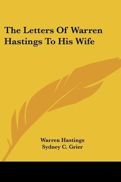 portada the letters of warren hastings to his wife (en Inglés)