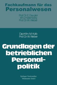 portada Grundlagen Der Betrieblichen Personalpolitik (in German)