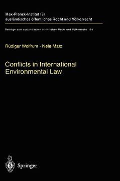 portada conflicts in international environmental law (en Inglés)