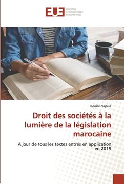 portada Droit des sociétés à la lumière de la législation marocaine (en Francés)