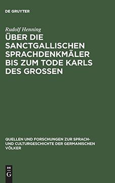 portada Über die Sanctgallischen Sprachdenkmäler bis zum Tode Karls des Grossen (en Alemán)