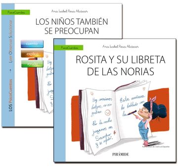 portada Guía: Los Niños También se Preocupan + Cuento: Rosita y su Libreta de las Norias (Psicocuentos)