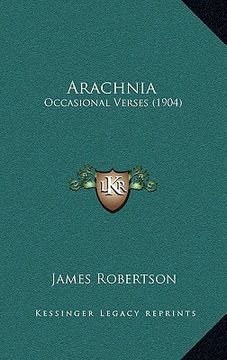 portada arachnia: occasional verses (1904) (en Inglés)