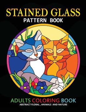 portada Adults Coloring Book: Stained Glass Pattern Book 