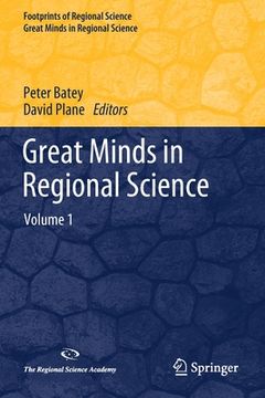 portada Great Minds in Regional Science: Volume 1 (en Inglés)