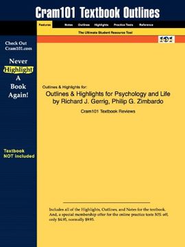 portada Outlines & Highlights for Psychology and Life by Richard j. Gerrig, Philip g. Zimbardo (libro en inglés)