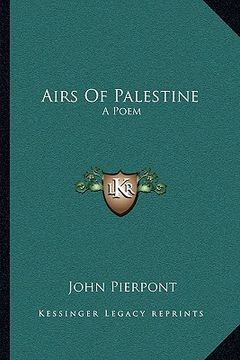 portada airs of palestine: a poem (en Inglés)