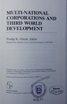portada Multi-National Corporations and Third World Development. (en Alemán)