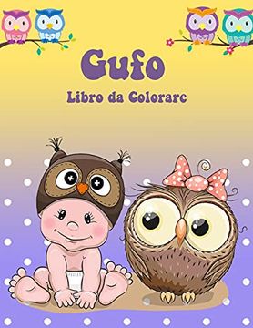 portada Libro da Colorare Gufo: Libro di Attivitã per Bambini 