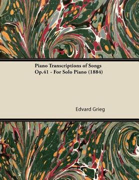 portada piano transcriptions of songs op.41 - for solo piano (1884) (in English)