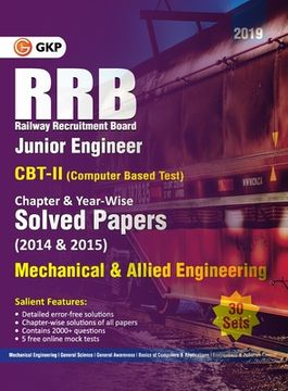portada RRB 2019 - Junior Engineer CBT II 30 Sets: Chapter-Wise & Year-Wise solved Papers (2014 & 2015) - Mechanical & Allied Engineering 