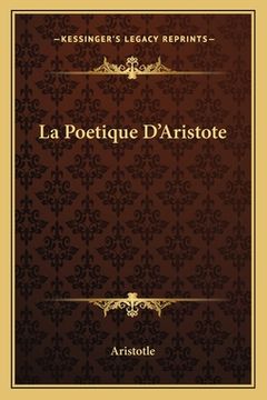 portada La Poetique D'Aristote (en Francés)