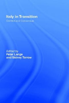 portada italy in transition: conflict and consensus (en Inglés)